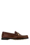 Tod's Caramel Leather Loafers In Multi