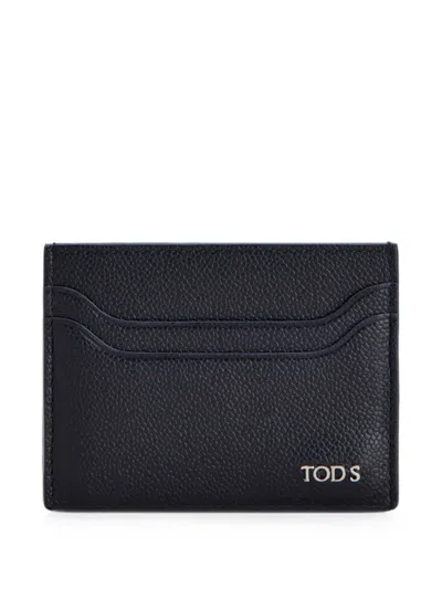 Tod's Card Holder In Leather In Blue