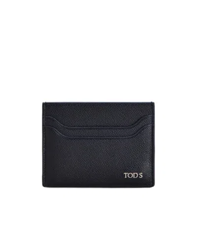 Tod's Card Holder In Leather In Blue