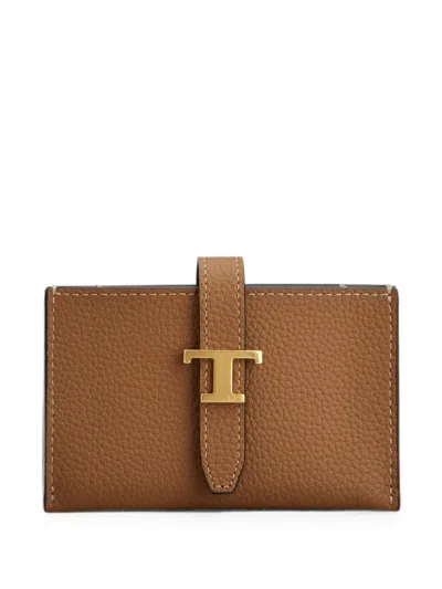 Tod's Card Holder In Leather In Brown