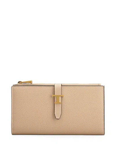 Tod's Card Holder In Leather In Burgundy