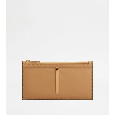 Tod's Card Holder In Leather In Brown
