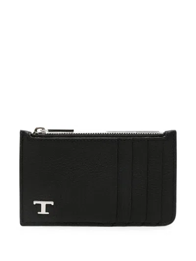 Tod's Cardholder With Zip In Black