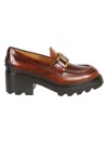 Tod's Leather Loafers In Brown