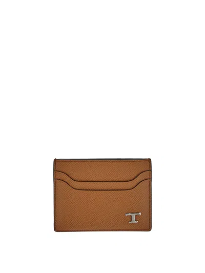 Tod's Wallet In Leather In Beige