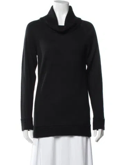 Pre-owned Tod's Cashmere Mock Neck Sweater In Black
