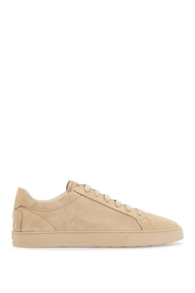 Tod's Cassetta 04l Natural Light Lace Up Shoes In Light Beige