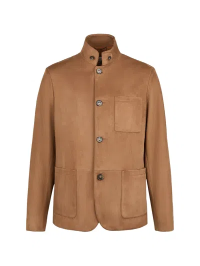 Tod's Castello Jacket In Pashmy Suede In Brown
