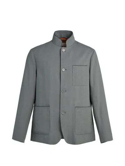 Tod's Castello Pocket-detail Blazer In Gray