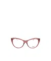 Tod's Cat Eye Frame Plain Glasses In Pink