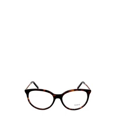 Tod's Cat Glasses Frame Flat Lens In White