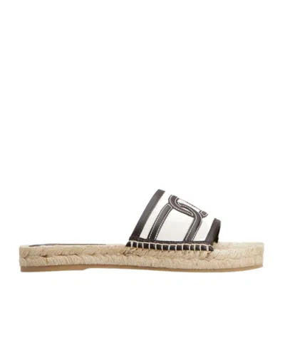 Tod's Catena Logo-embroidered Slides In Multi