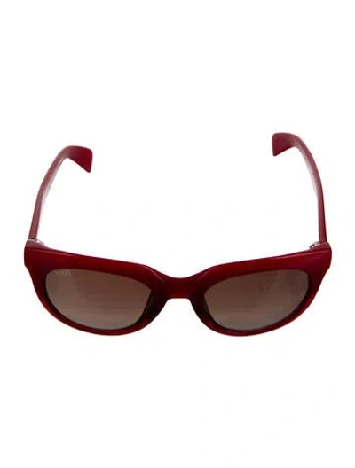 Pre-owned Tod's Cat-eye Gradient Sunglasses In Red