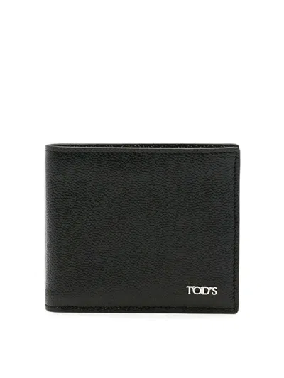 Tod's Caviar Baby Pourse 107x95 In Black