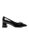 TOD'S CHAIN-DETAIL PATENT PUMPS