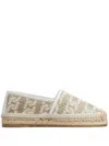 Tod's Chain-jacquard Raffia Espadrilles In 中性色