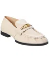 Tod's Chain Leather Loafer In White