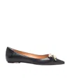Tod's Chain-link Ballerina Shoes In Black