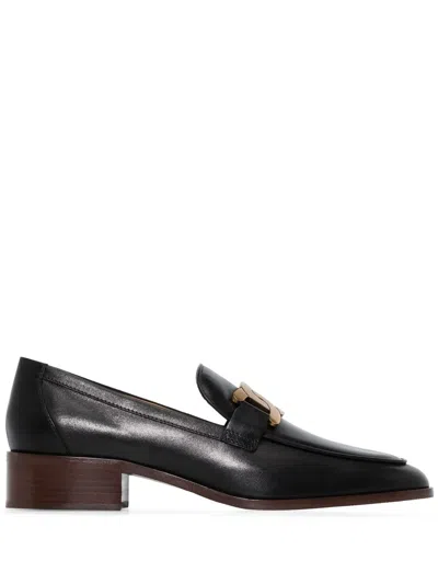 Tod's Chain-link Detail Loafers In Black