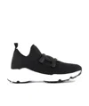 Tod's Leather-trimmed Stretch-knit Slip-on Sneakers In Black