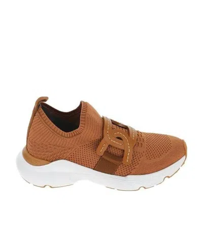 Tod's Chain-link Detail Slip-on Sneakers In Brown