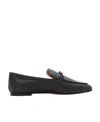 Tod's Leather Loafers With Bow In Black