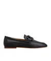 Tod's Chain-link Leather Loafers In Black