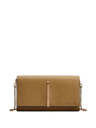 Tod's Chain-strap Leather Wallet In Brown