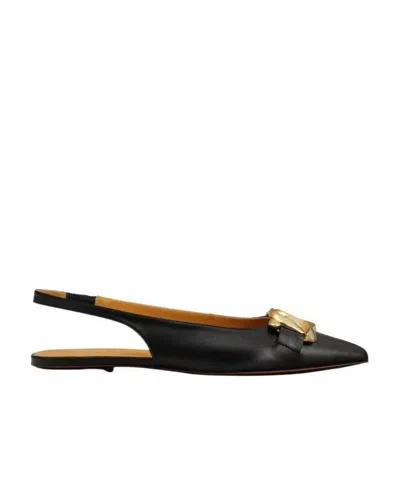 Tod's Chain-strap Pointed-toe Pumps In Black