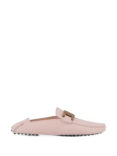Tod's Chain-detail Leather Mules In Pink