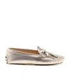 Tod's Champagne Gold Susu Love Shoes In Gray