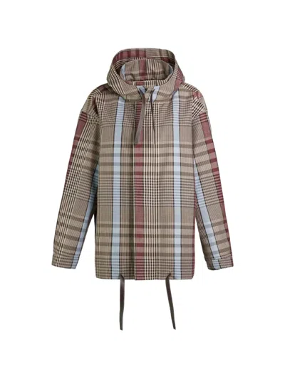 Tod's Linen Blend Windbreaker In Brown