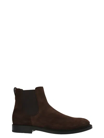 Tod's Brown Suede Ankle Boots