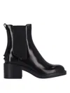 Tod's Janeiro Gomma Leather Chelsea Boots In Animal Print