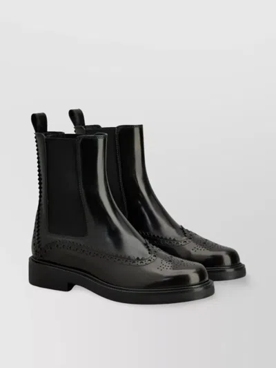 Tod's Chelsea Boots With Elastic Side Panels In Black