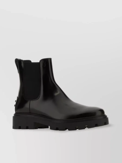 Tod's Chelsea Contemporary Chunky-sole Boots In Black