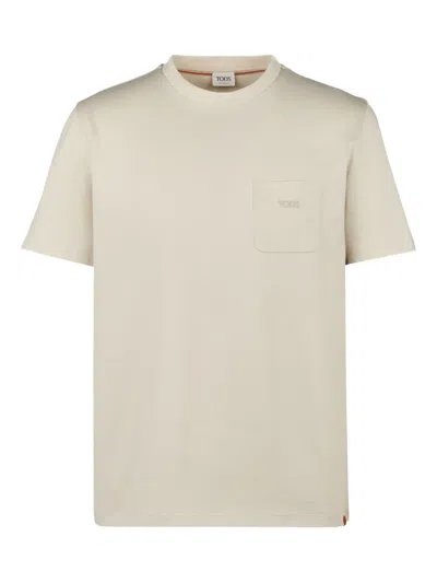 Tod's Chest-pocket T-shirt In Neutral