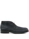 Tod's Chukka Suede Lace-up Boots In Blue