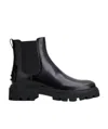 Tod's Logo-embossed Chelsea Boots In Black Leather In Black