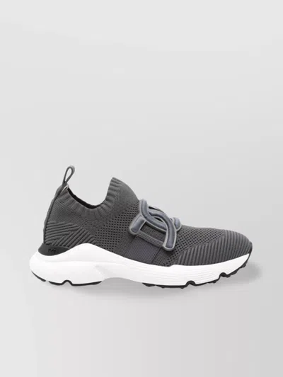 Tod's Womens Tods Sport Run 54c Slip-on Knitted Low-top Trainers In Gray