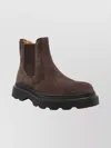 Tod's Chunky Sole Suede Ankle Boots In Brown