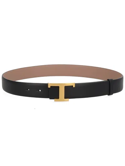 Tod's Black Calfskin Belt