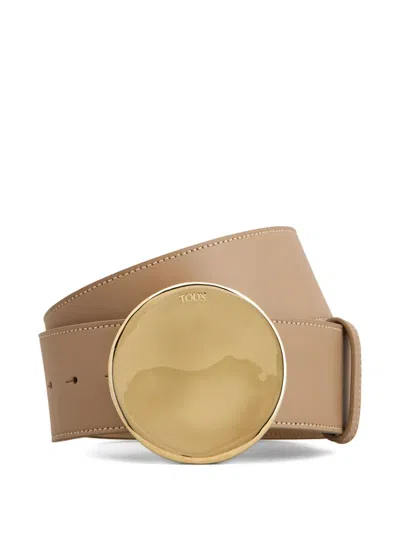 Tod's Gürtel Mit Runder Schnalle In Neutral