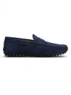 Tod's Man Loafers Navy Size 7.5 Leather In Blue