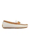 Tod's City Gommino Flat Driving Shoes In Nude