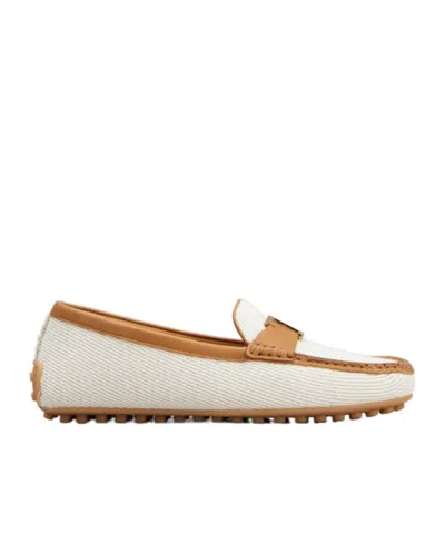 Tod's City Gommino Flat Driving Shoes In Nude