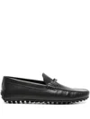 Tod's City Gommino Leather Loafers In Black