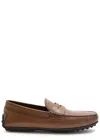 Tod's Tods City Gommino Leather Loafers In Brown