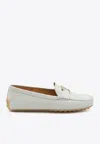 Tod's City Gommino Leather Loafers In Gray