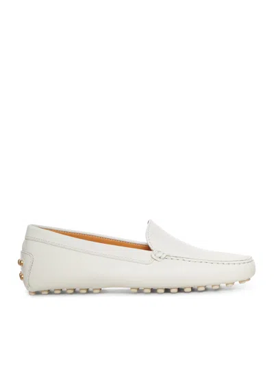 Tod's City Gommino Leather Moccasin In White